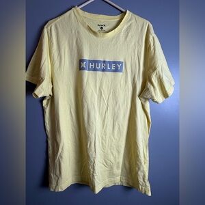 Hurley Men's Sz L Yellow S/S Tee Shirt 22" PTP